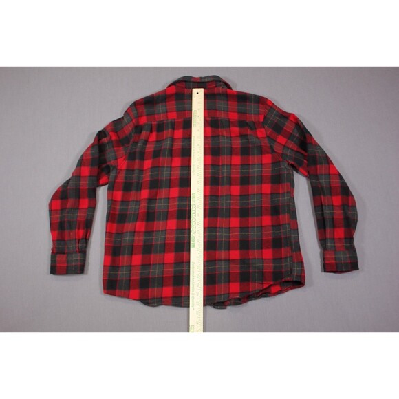 Coleman Mens Long Sleeve Button Flannel buffalo plaid Shirt Cotton Red Size XL - Picture 7 of 11
